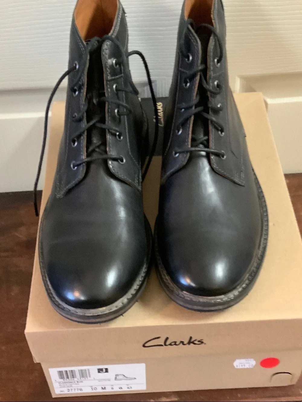 Clarks Black Leather Ankle Boot CLARKDALE BUD.